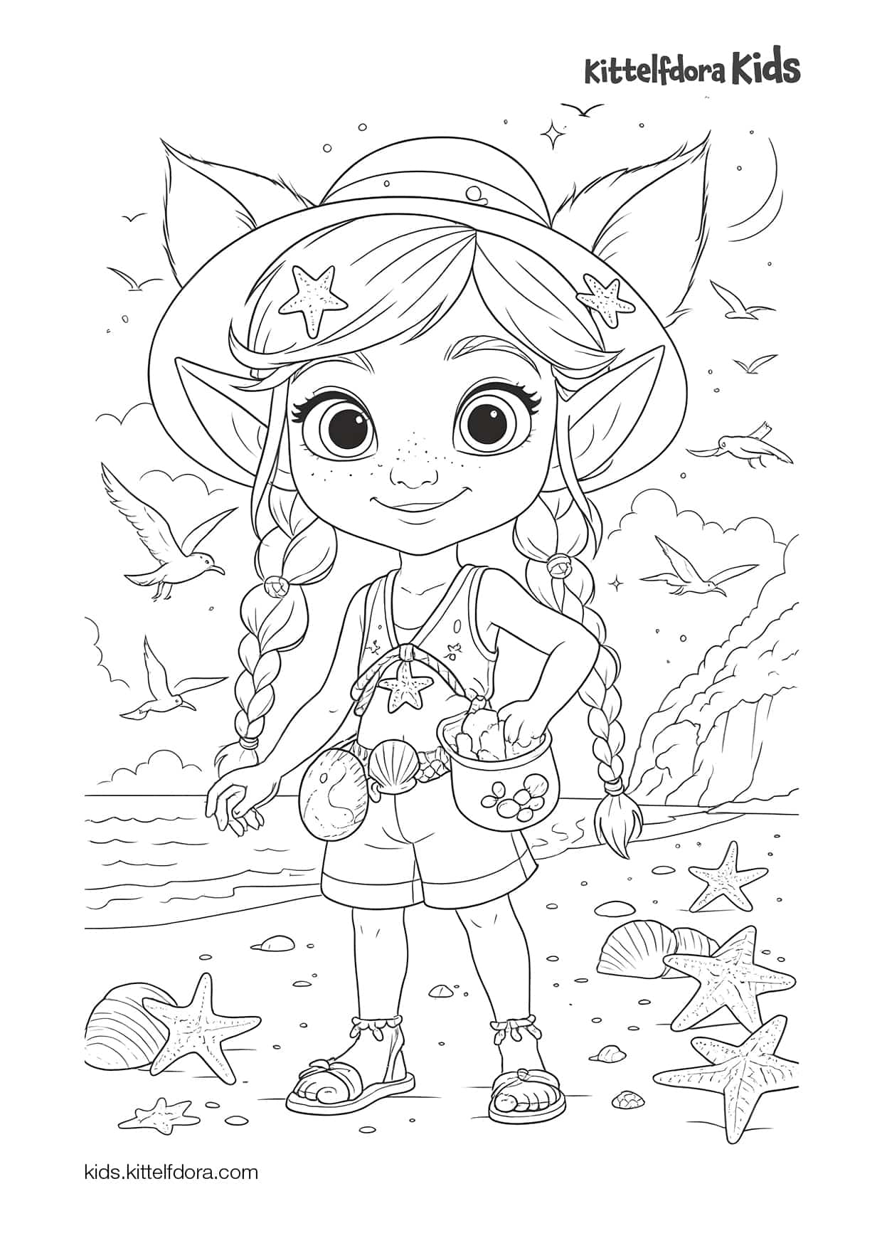 Sun Hat Song coloring page 1