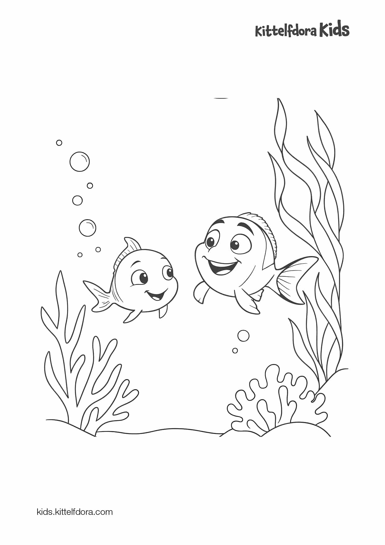 10 Little Fish coloring page 5