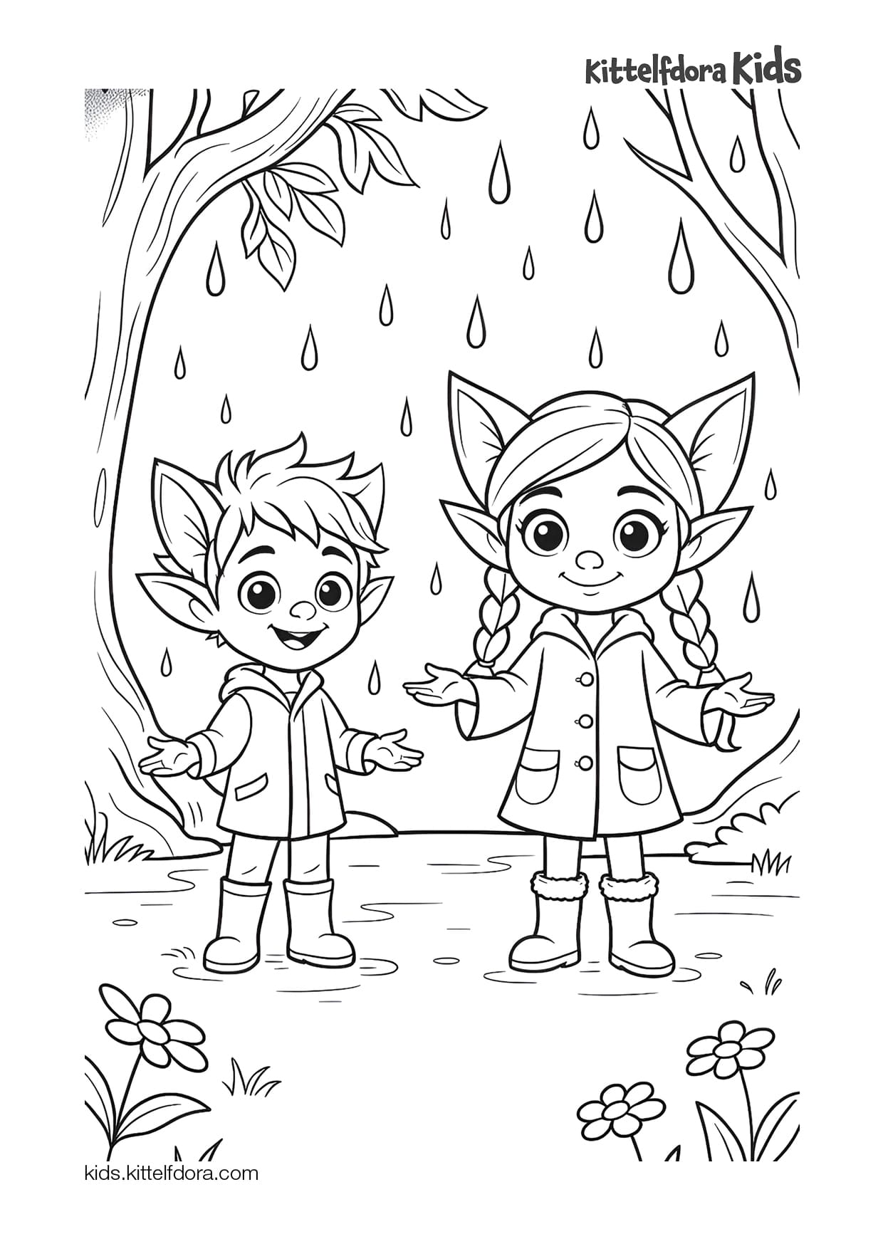 Itsy Bitsy Spider Activity Book coloring page 1