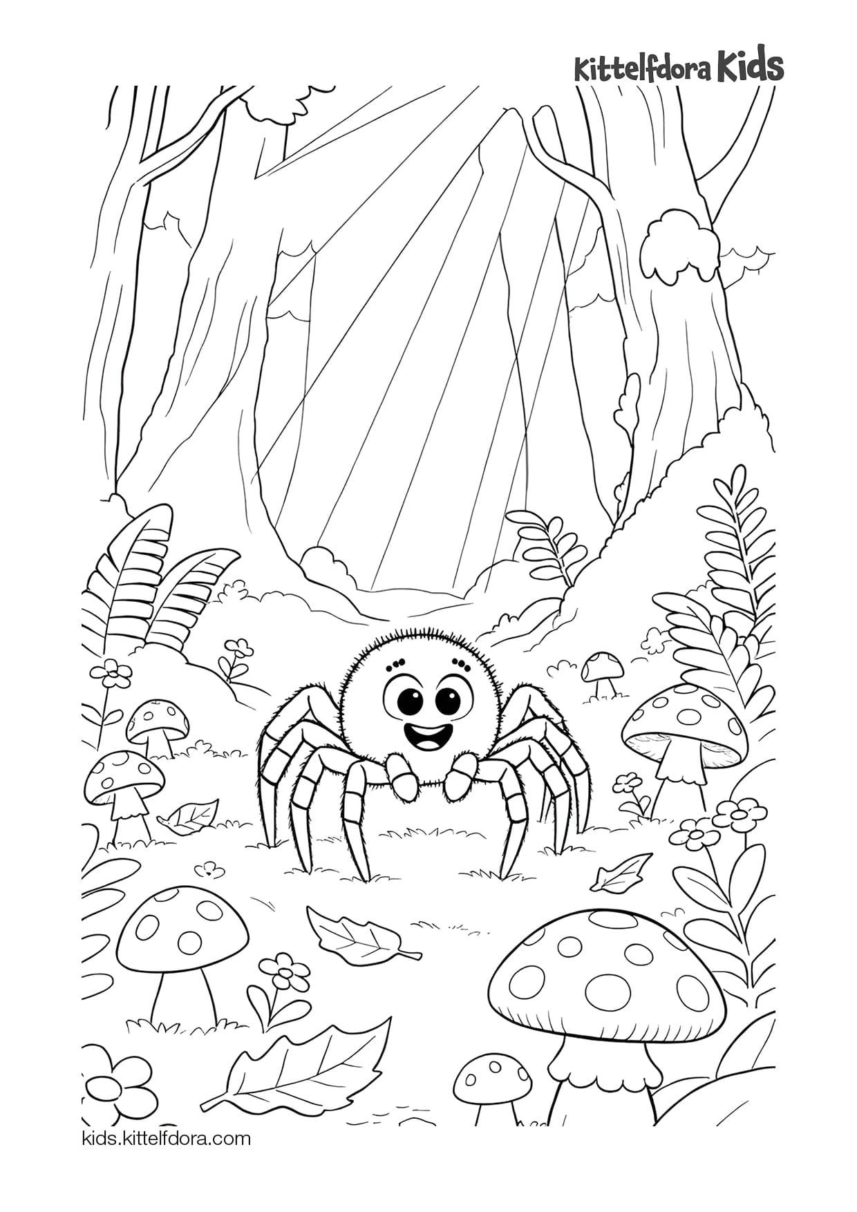 Itsy Bitsy Spider Activity Book coloring page 2