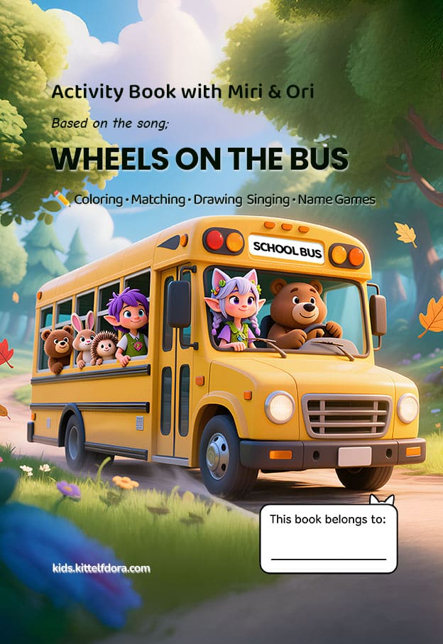 Wheels on the Bus Activity Book Cover